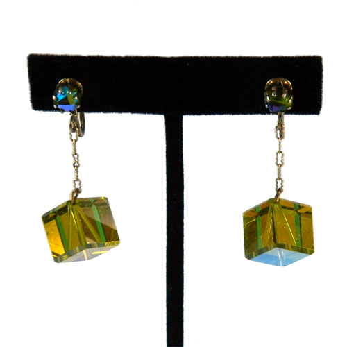 Crystal cube earrings