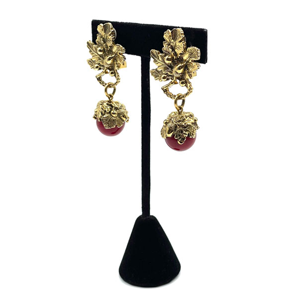 Oak leaf and acorn drop earrings