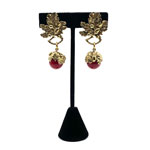 oak leaf drop earrings