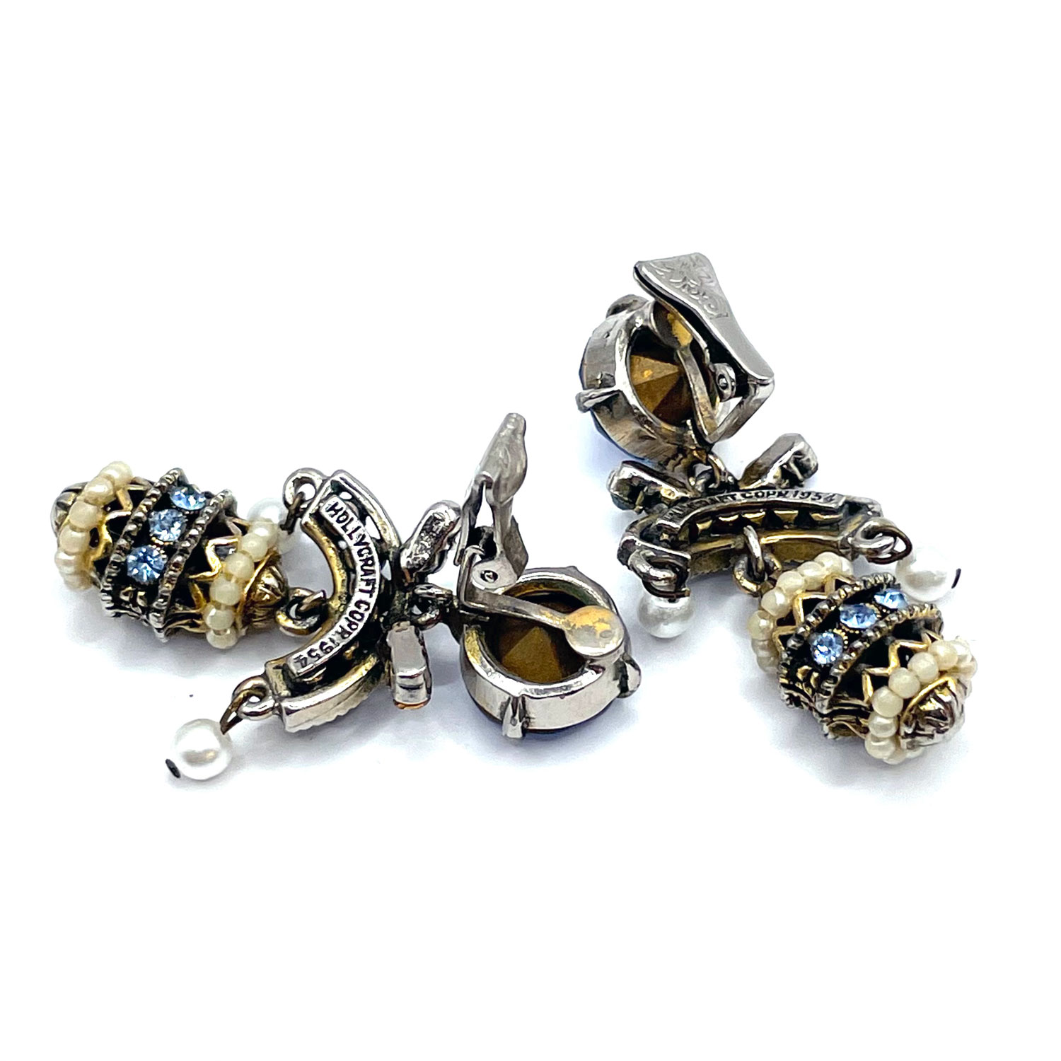 Hollycraft rhinestone earrings