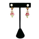 Quartz drop earrings