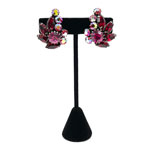 Red rhinestone earrings