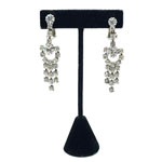 1950s rhinestone drop earrings