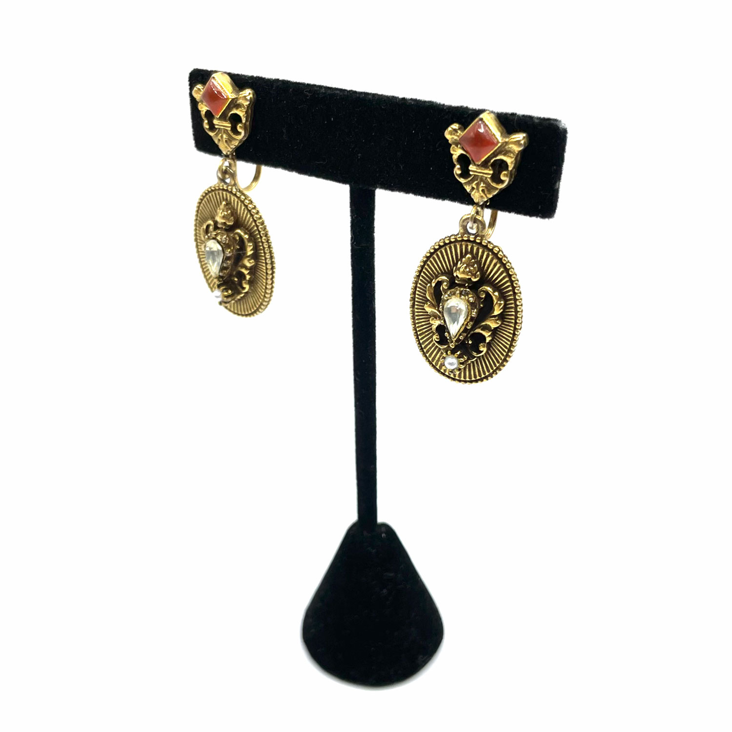 Victorian revival rhinestone drop earrings