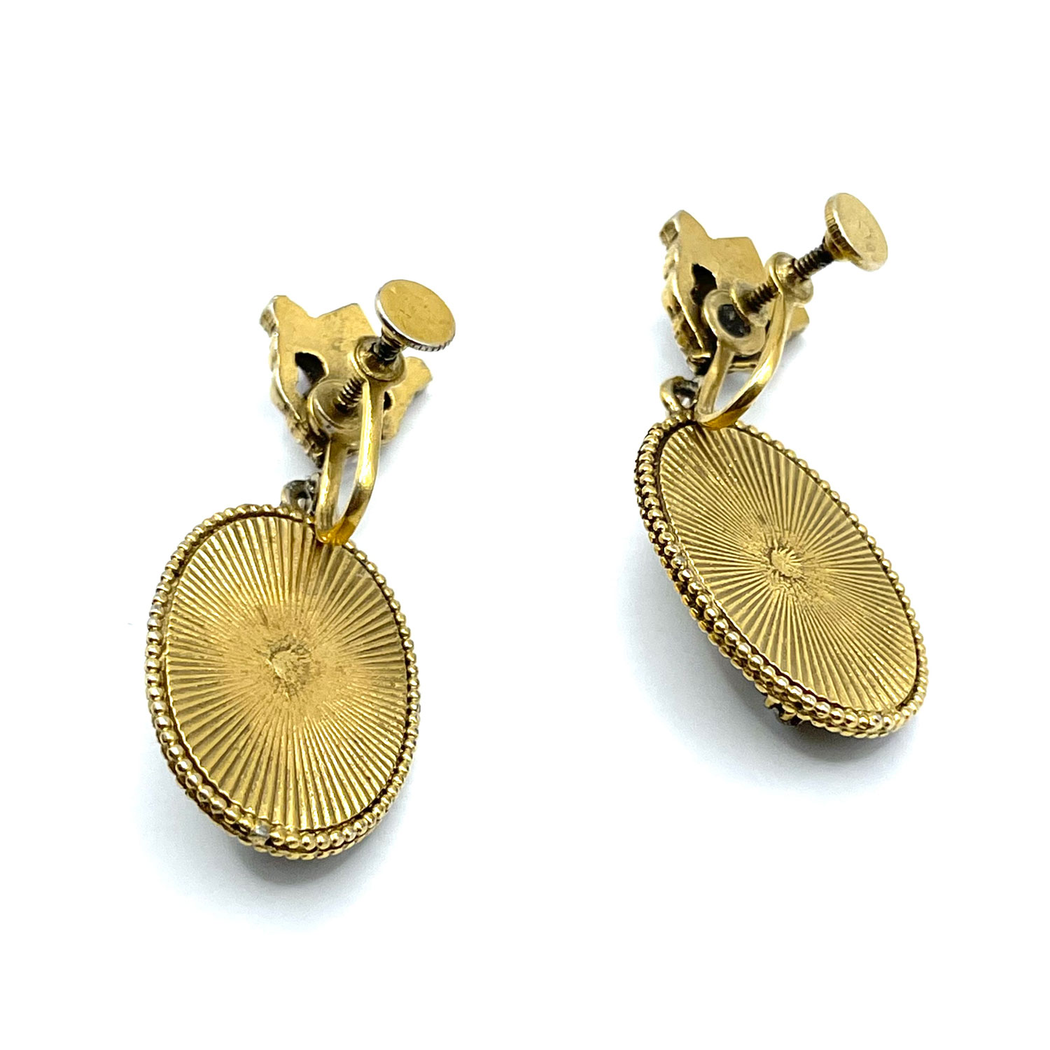 Victorian revival rhinestone drop earrings