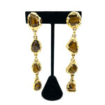 Tiger eye drop earrings