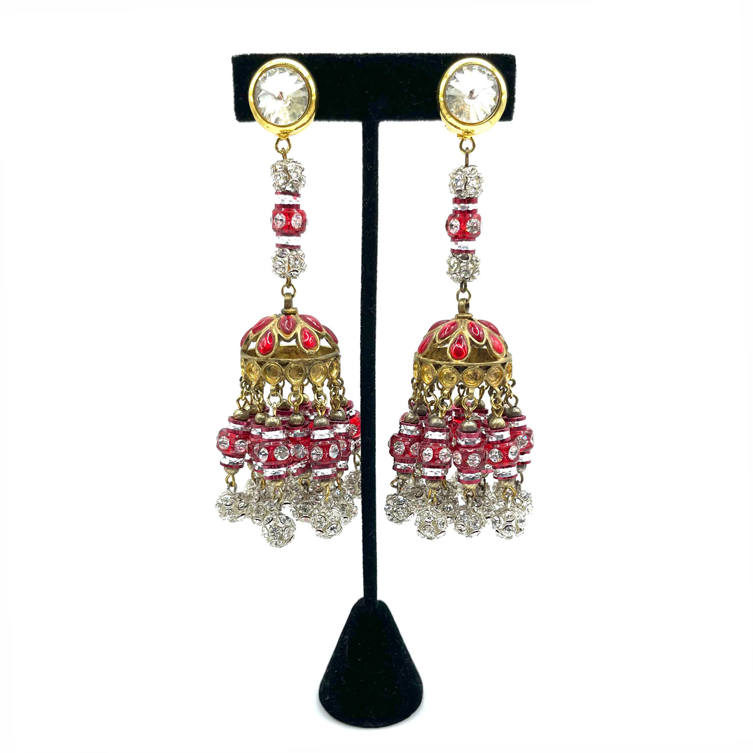 Rhinestone drop earrings