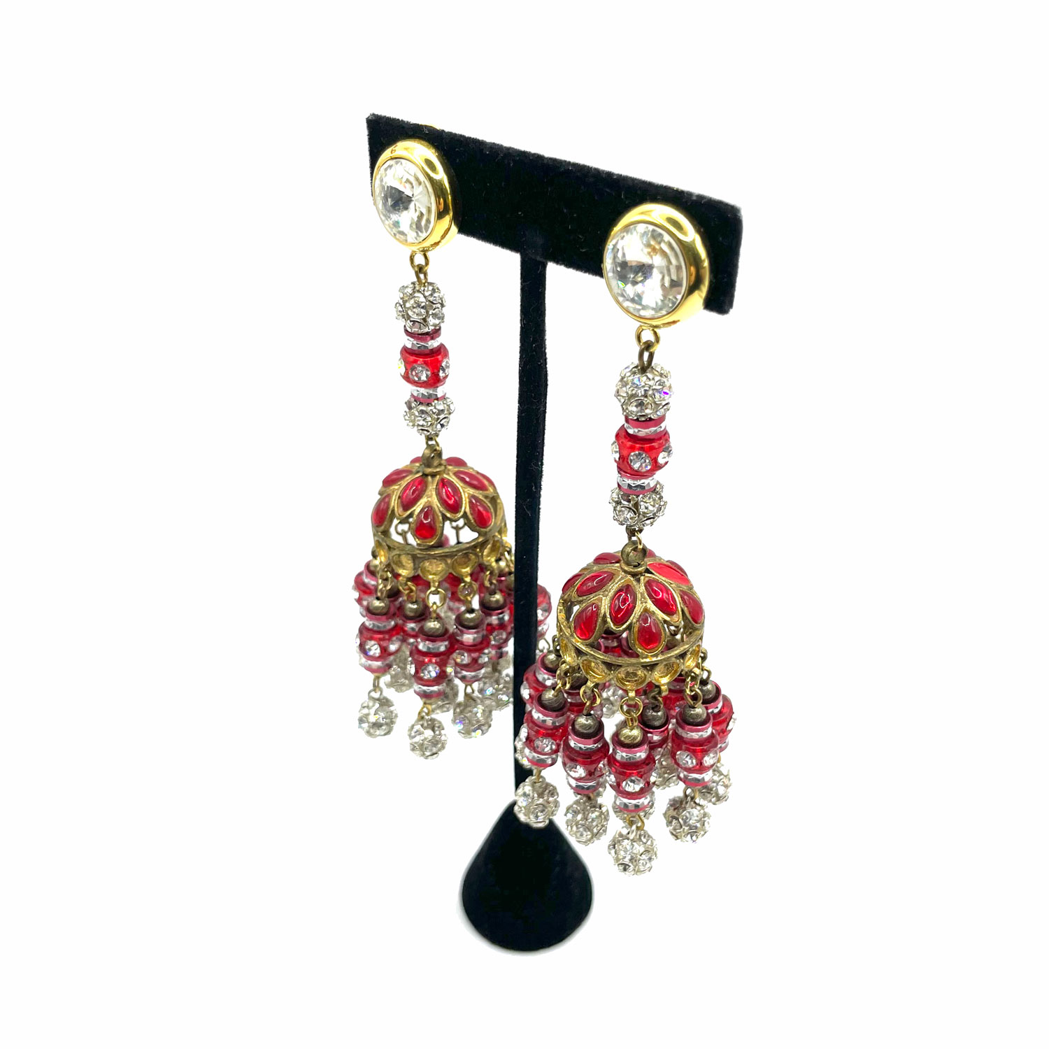 Rhinestone drop earrings