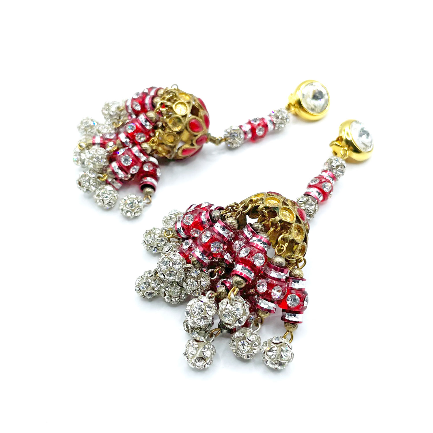 Rhinestone drop earrings