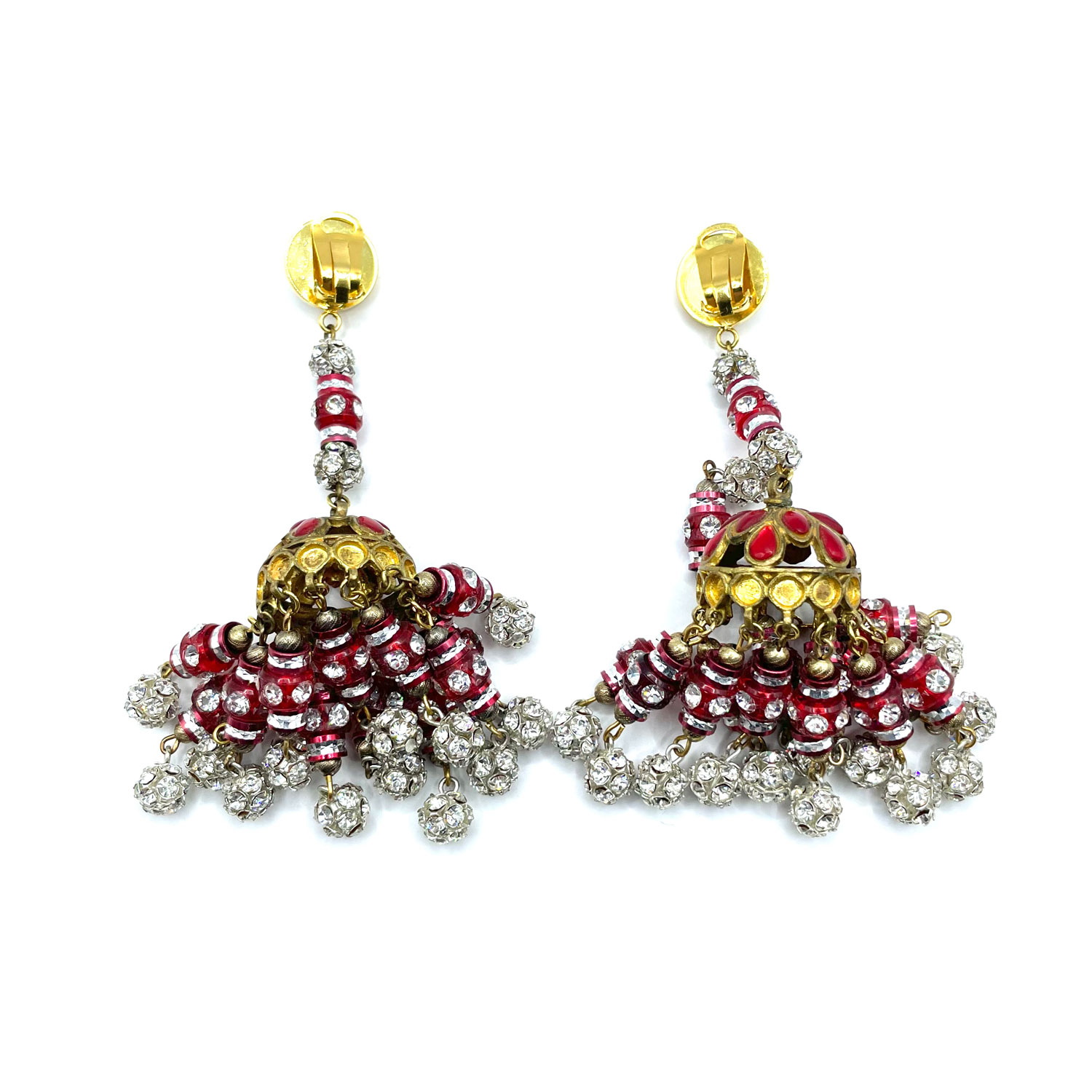 Rhinestone drop earrings
