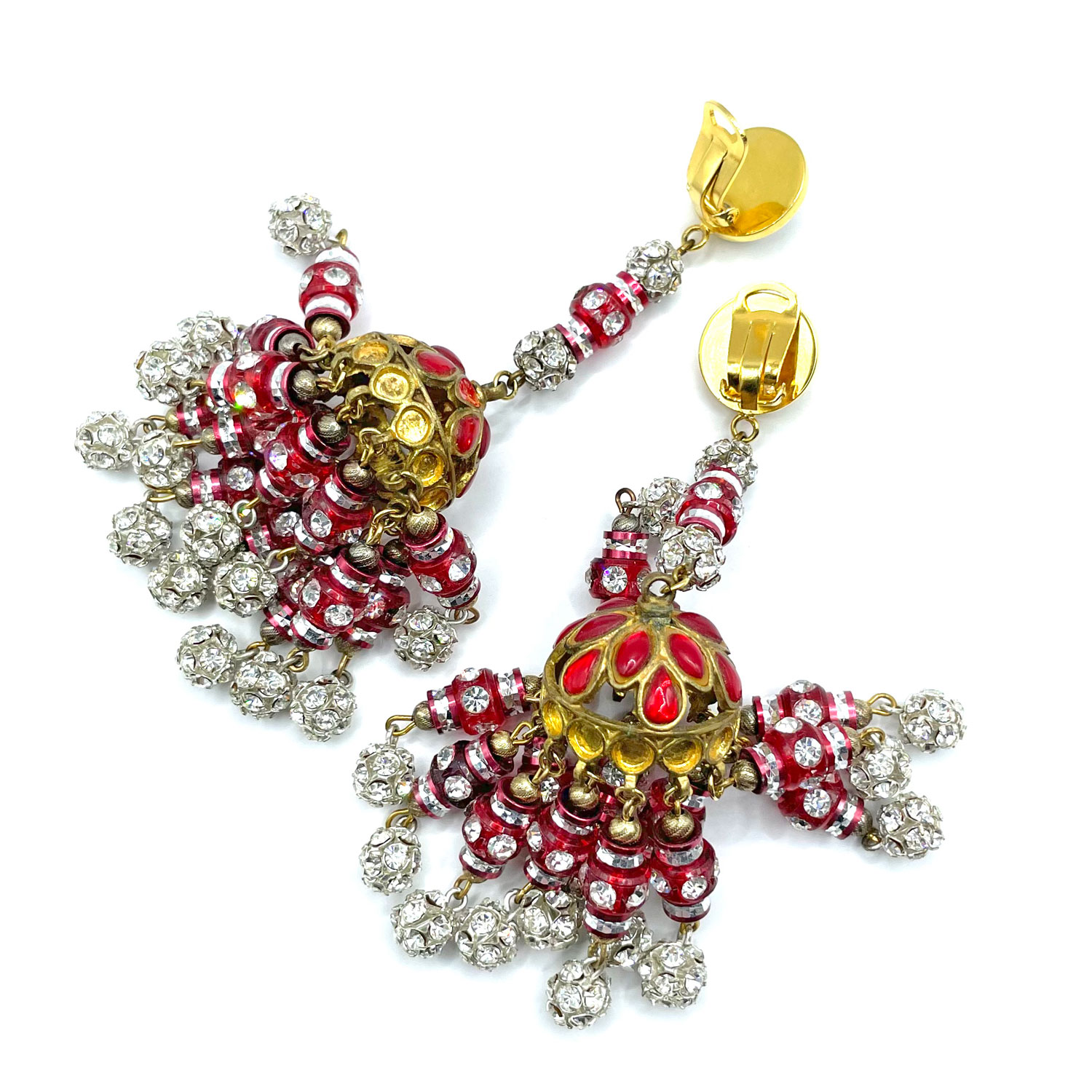 Rhinestone drop earrings