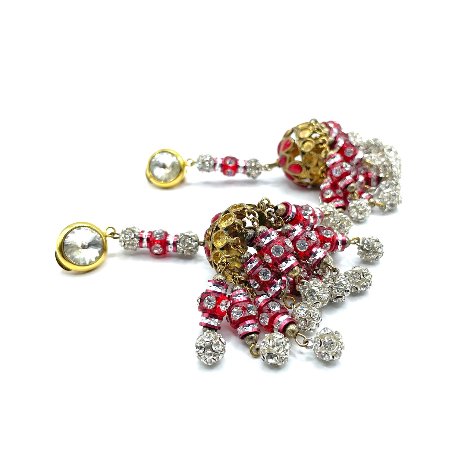 Rhinestone drop earrings