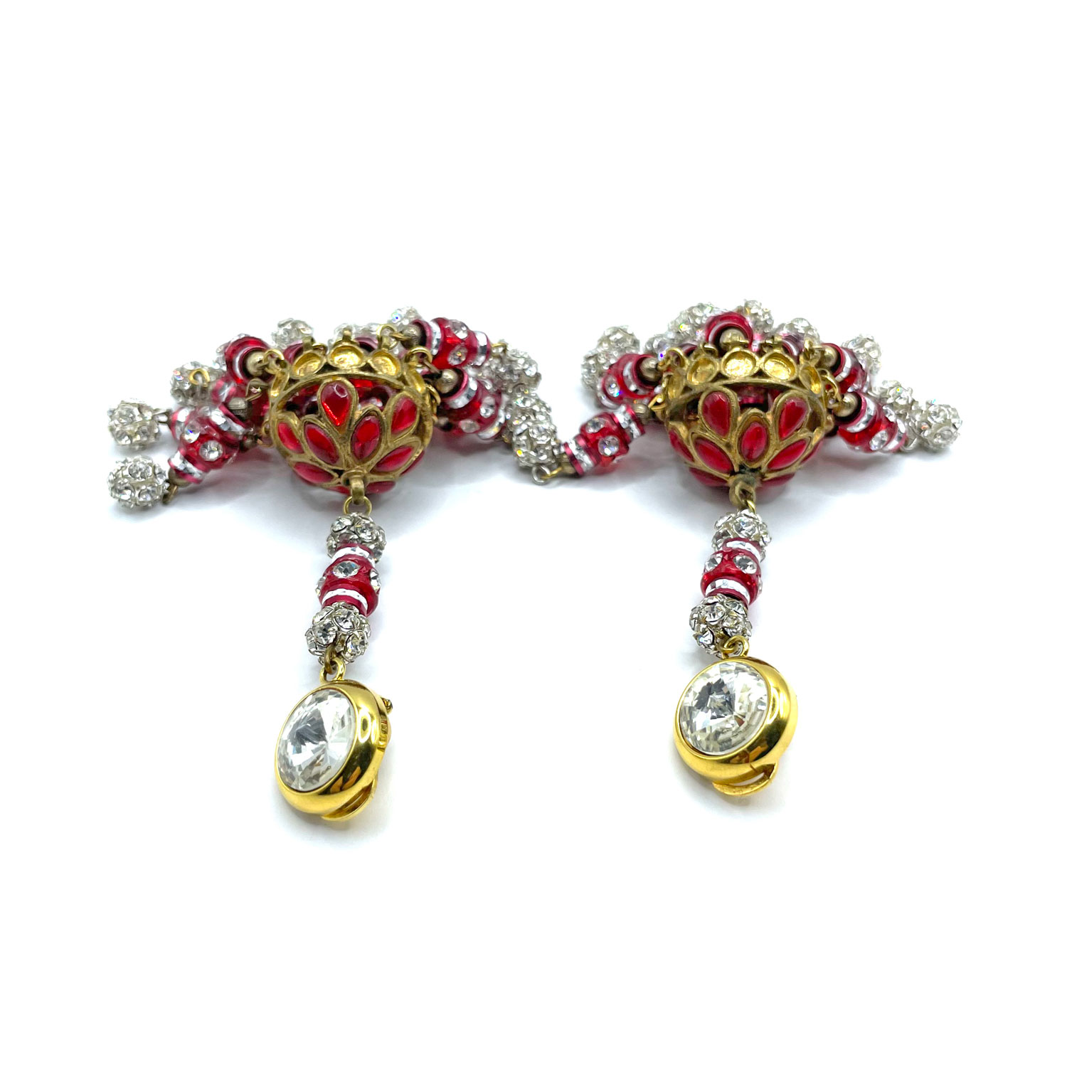 Rhinestone drop earrings
