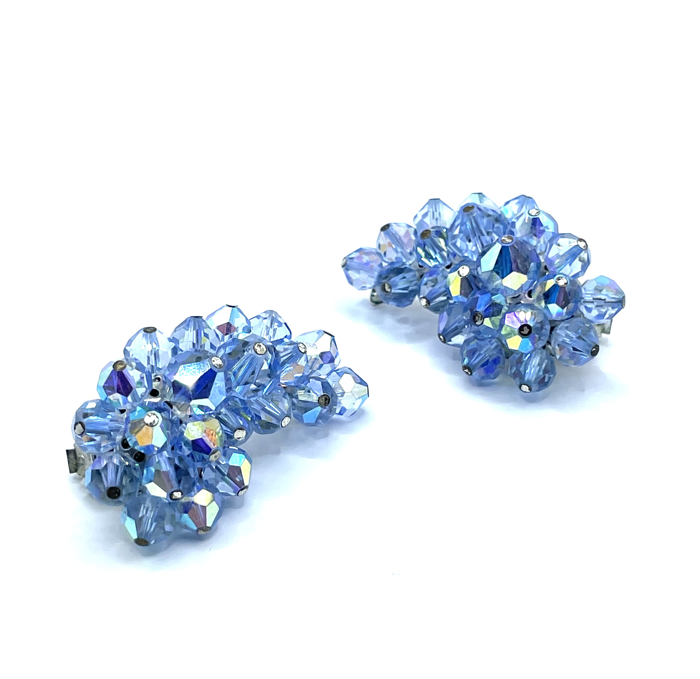 blue crystal earrings