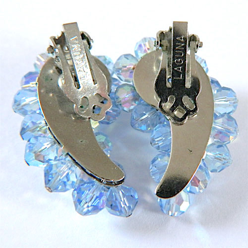 Laguna blue aurora borealis crystal earrings
