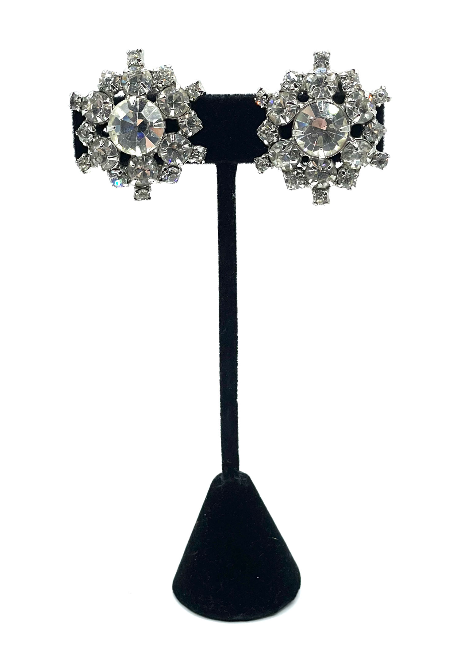 Rhinestone snowflake earrings