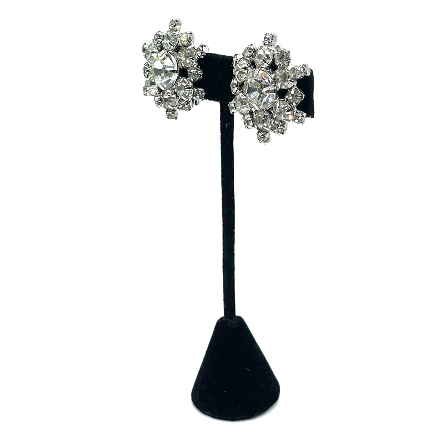 Rhinestone snowflake earrings