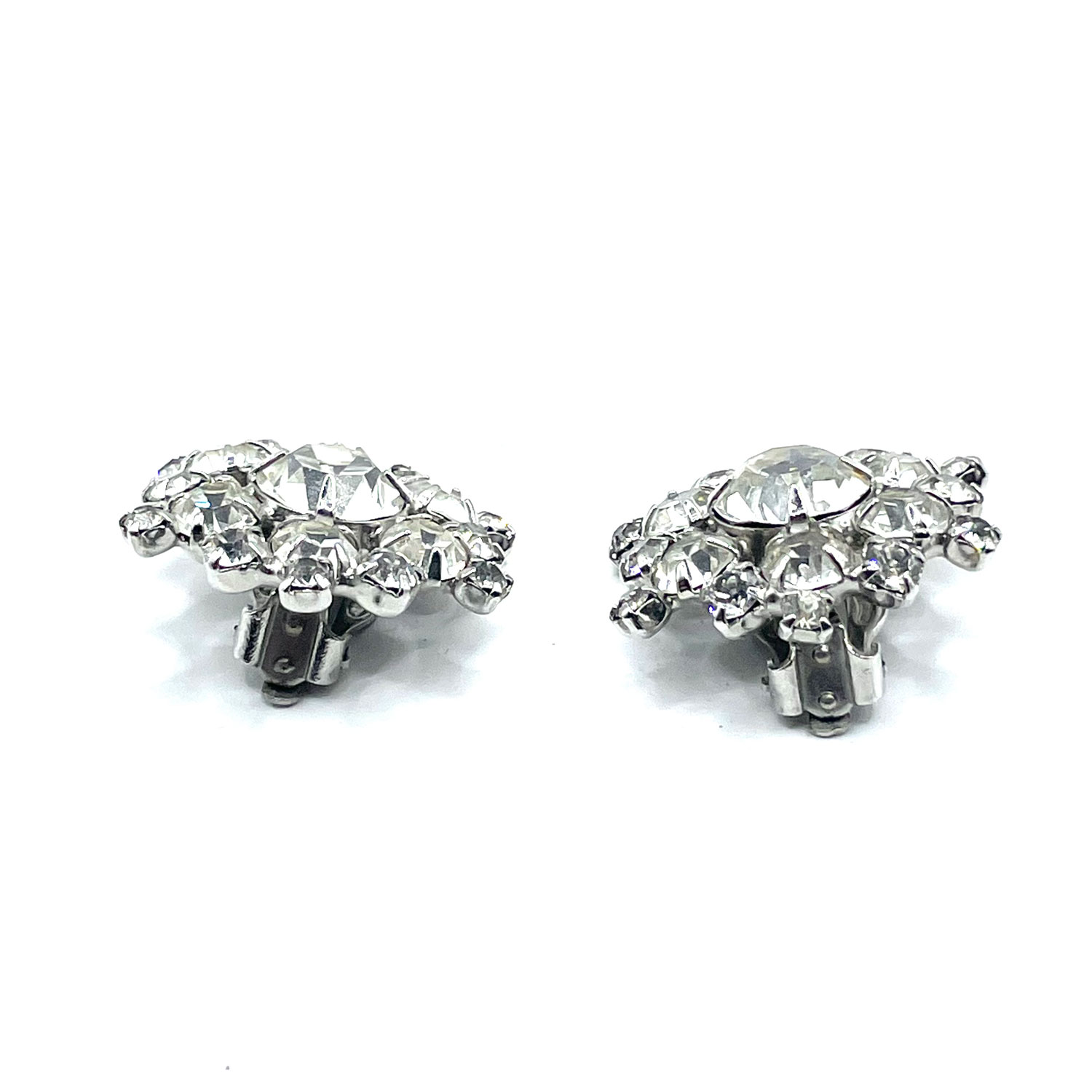 Rhinestone snowflake earrings