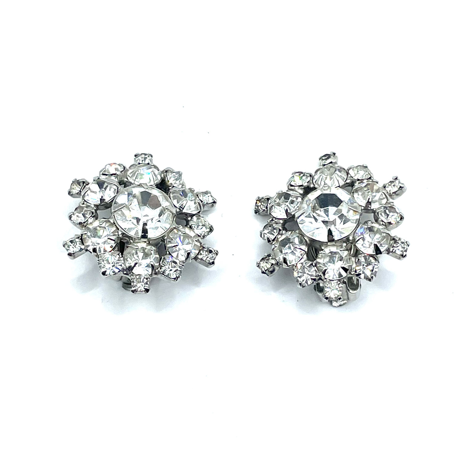 Rhinestone snowflake earrings