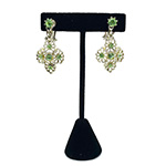 Green drop earrings