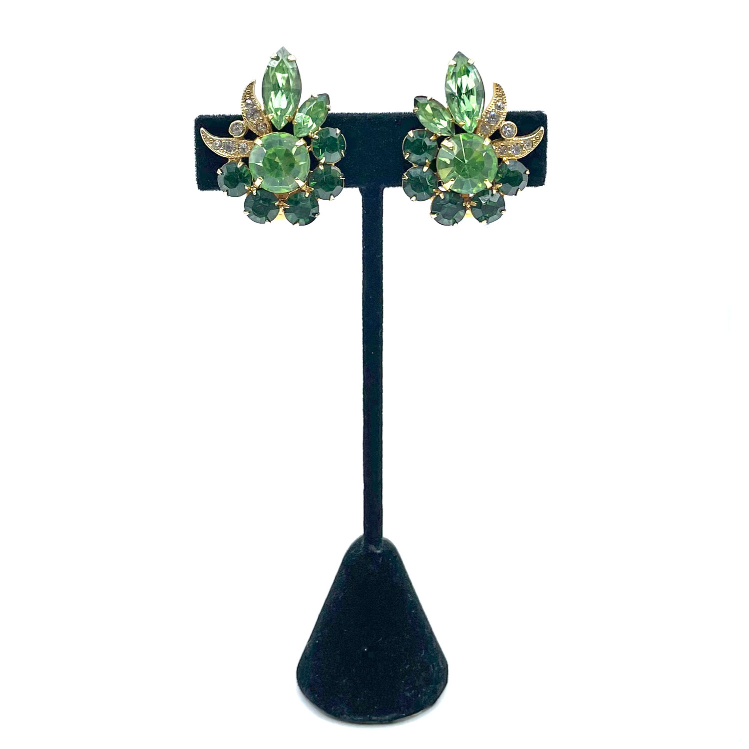 1950s Eisenberg rhinestone earrings
