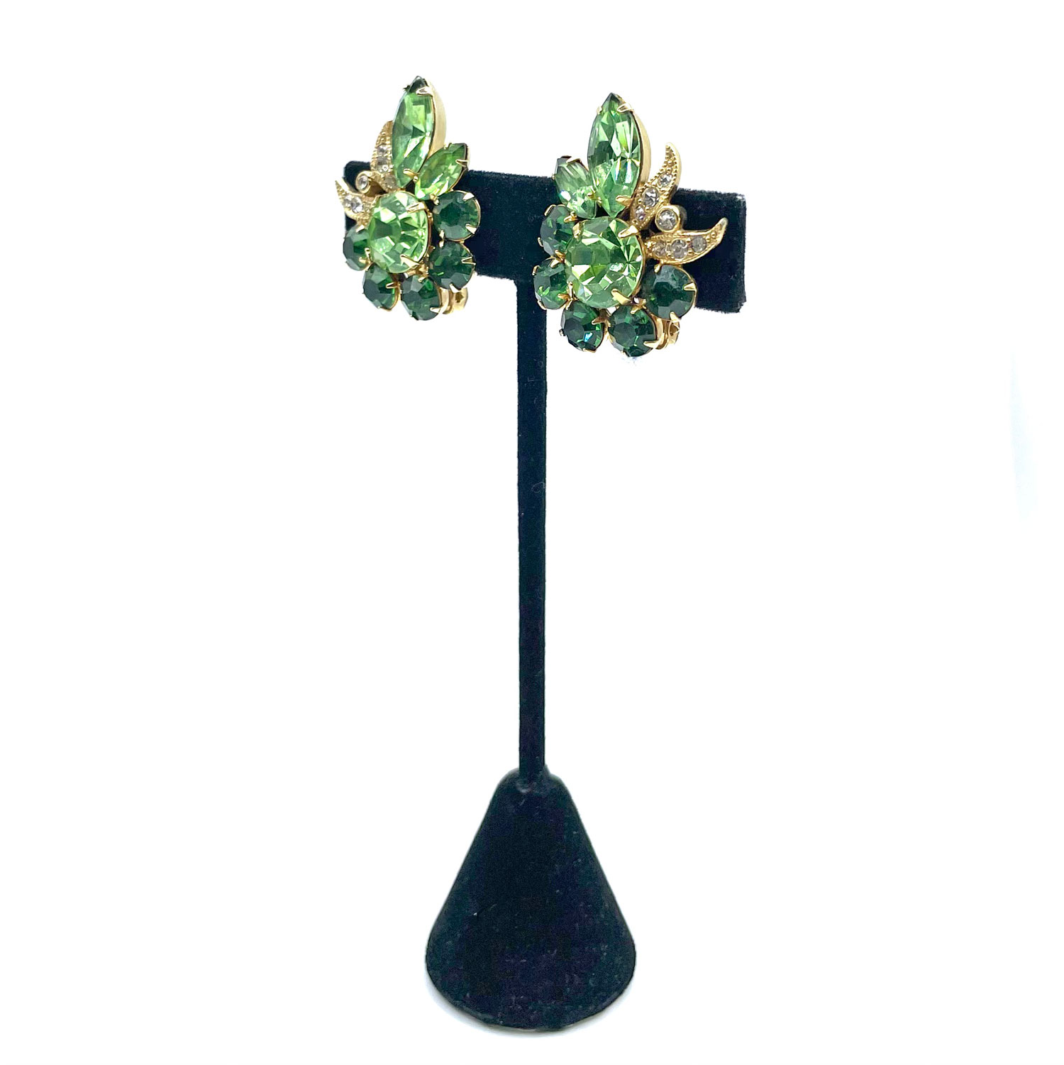 1950s Eisenberg rhinestone earrings