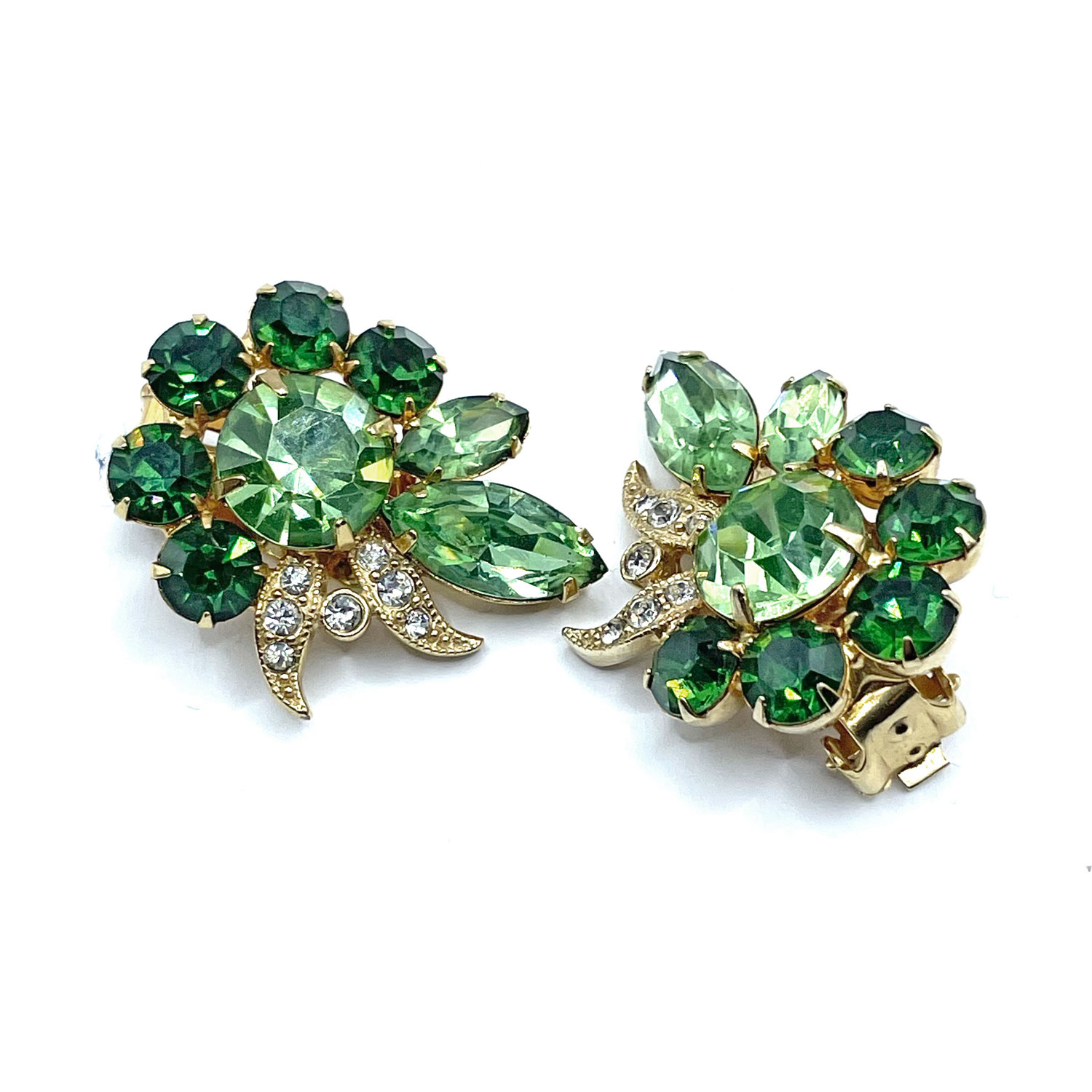 1950s Eisenberg rhinestone earrings
