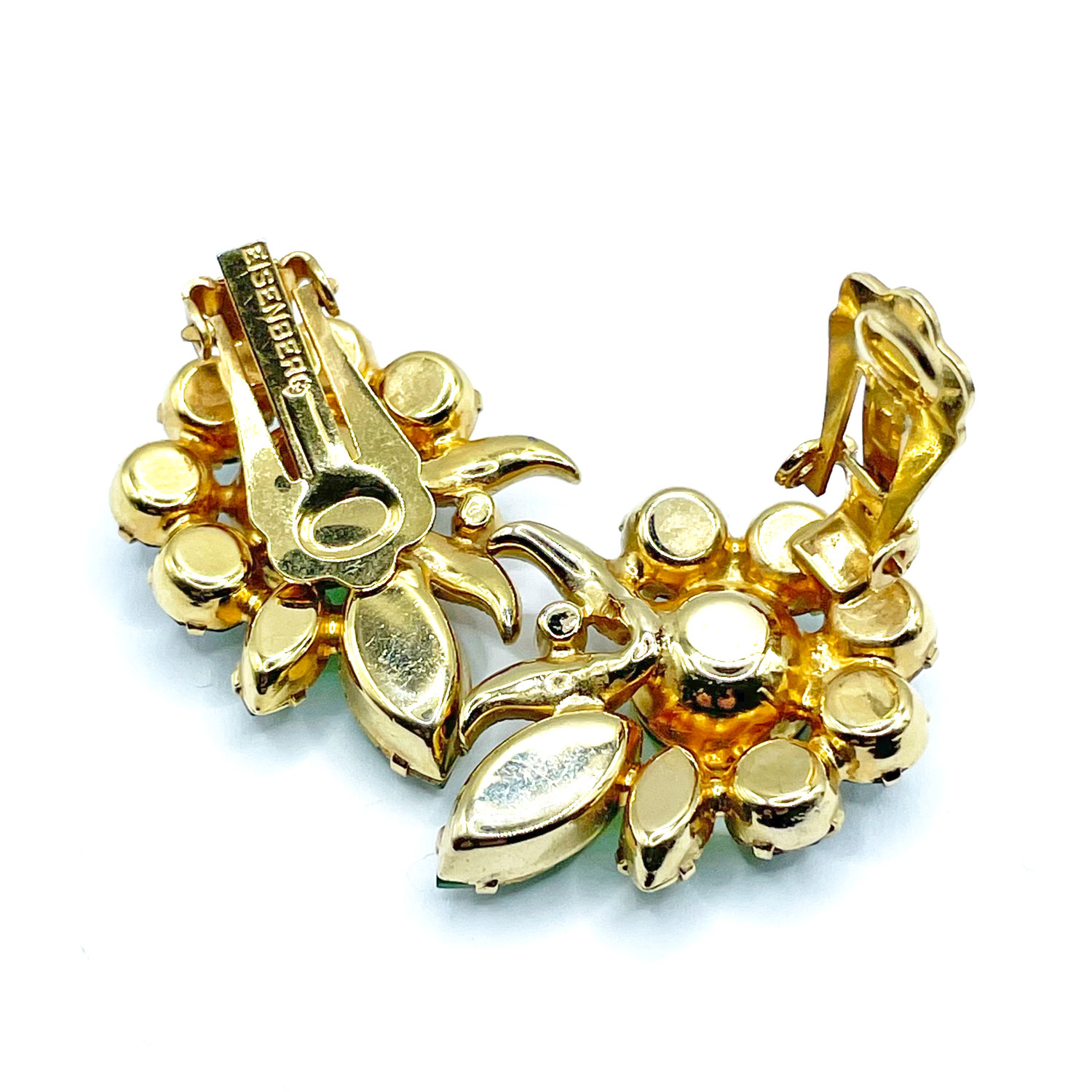 1950s Eisenberg rhinestone earrings