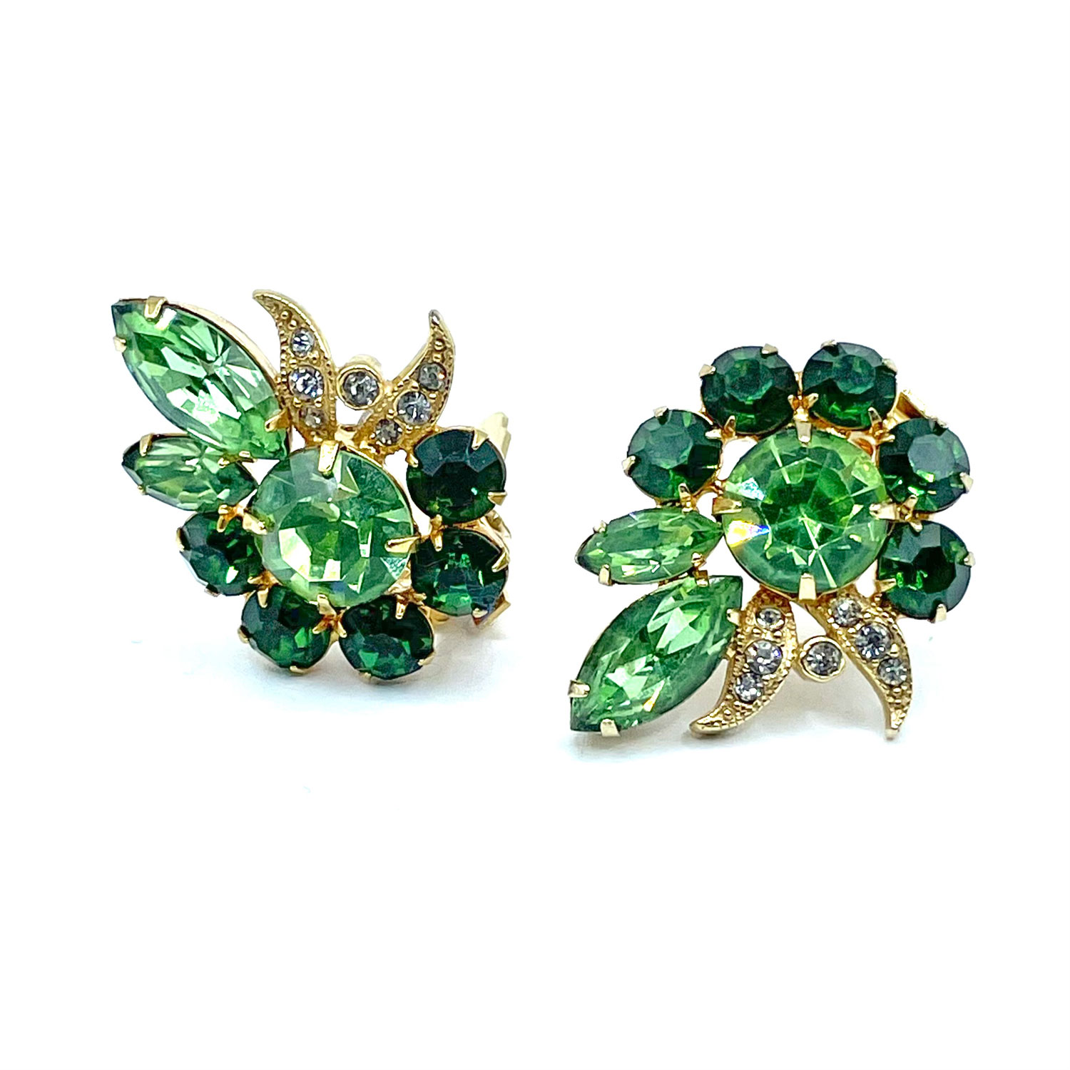 1950s Eisenberg rhinestone earrings