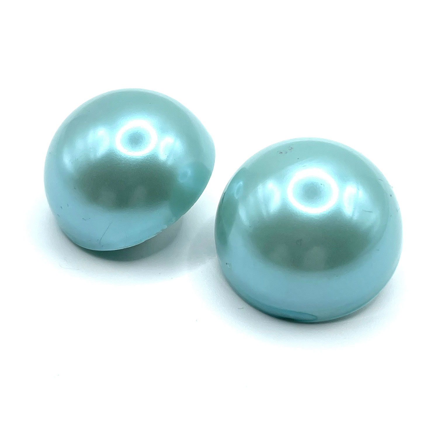 1980s blue half sphere earrings