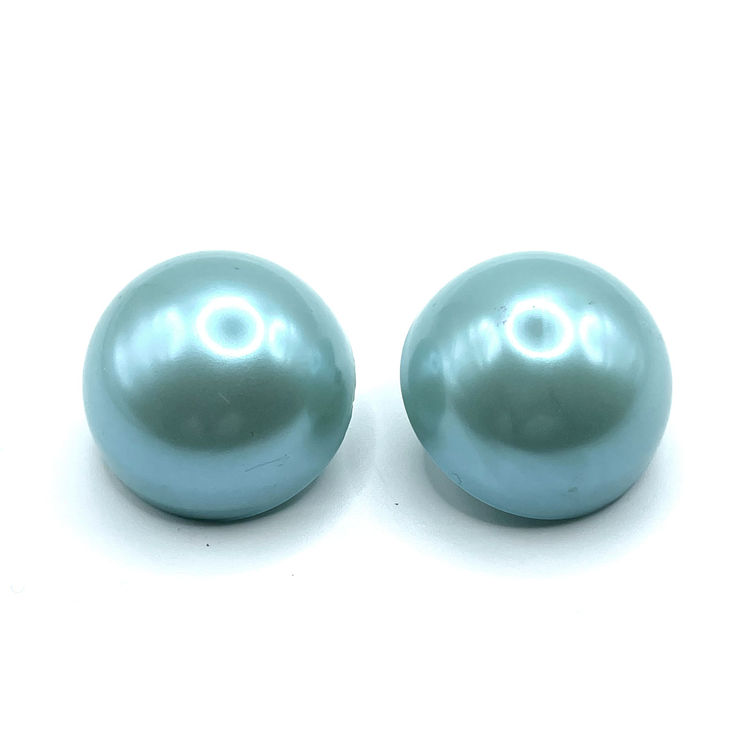 1980s blue half sphere earrings