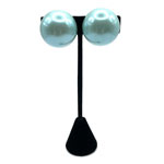 1980s blue half sphere earrings