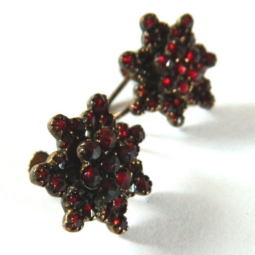 Antique garnet earrings