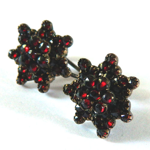 Antique garnet earrings