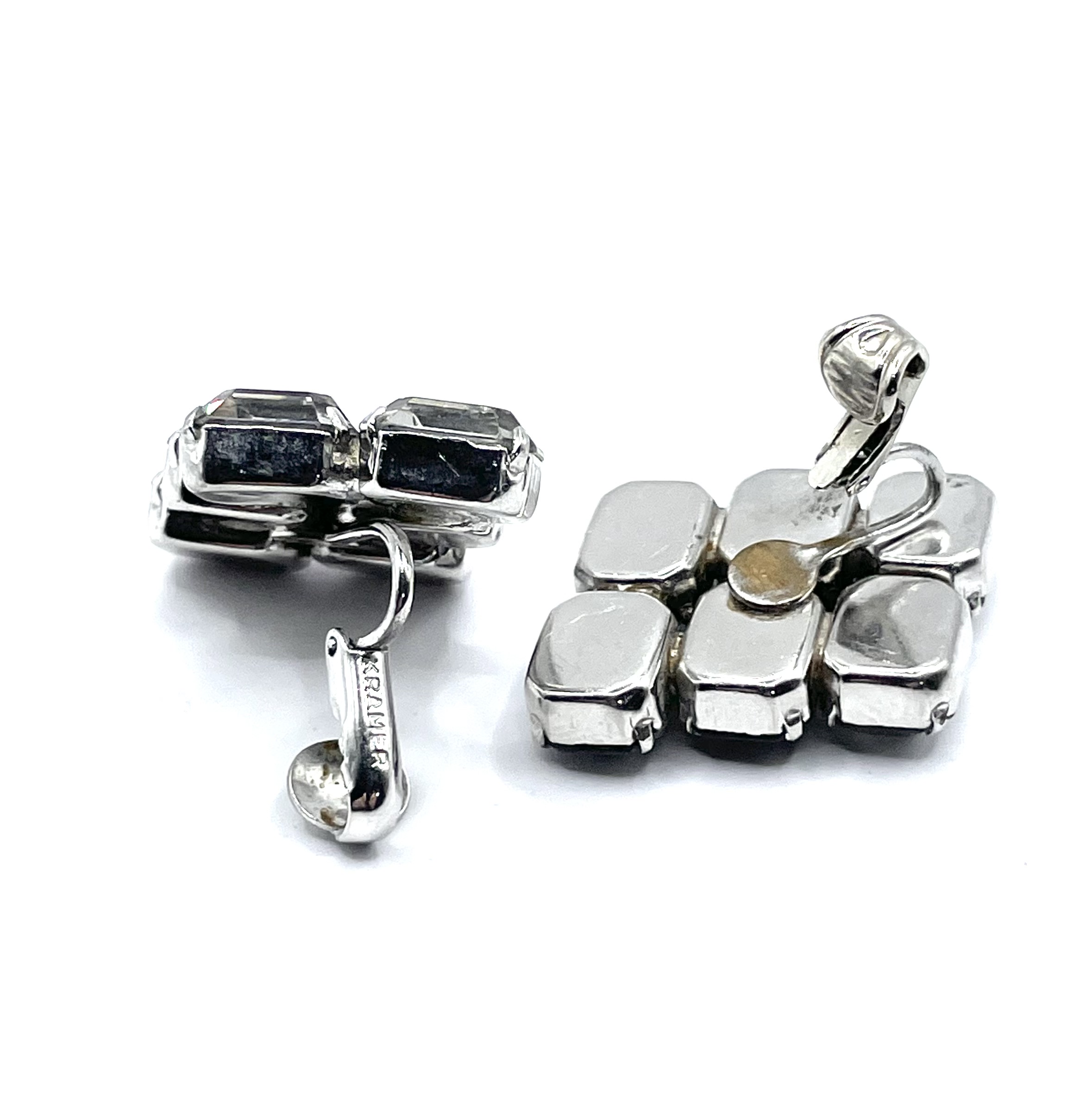 1950s Kramer rhinestone earrings