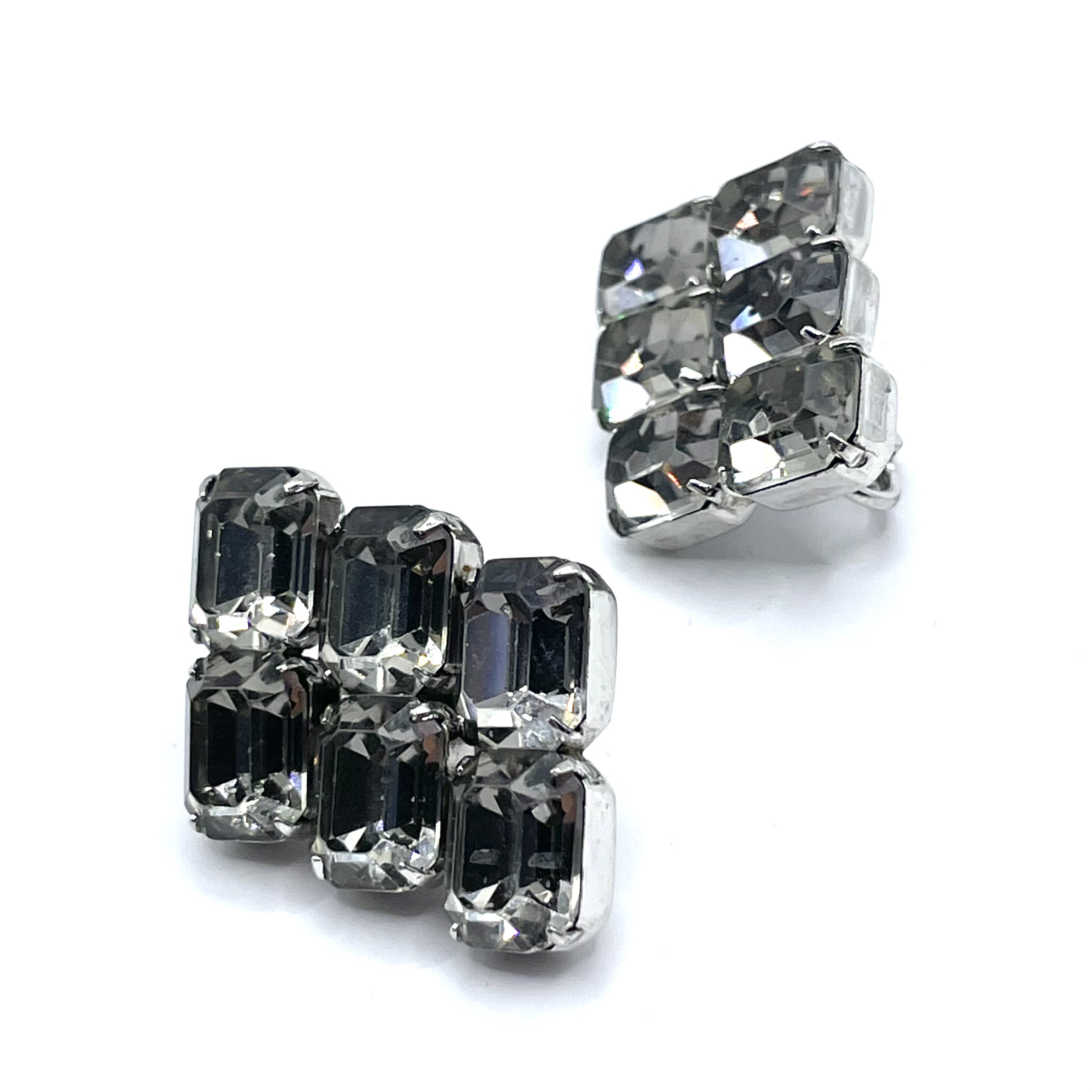 1950s Kramer rhinestone earrings