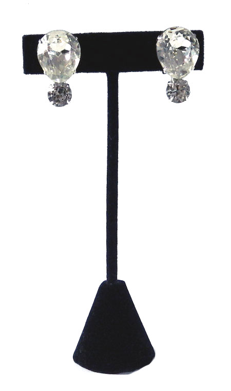 1950's Eisenberg rhinestone earrings