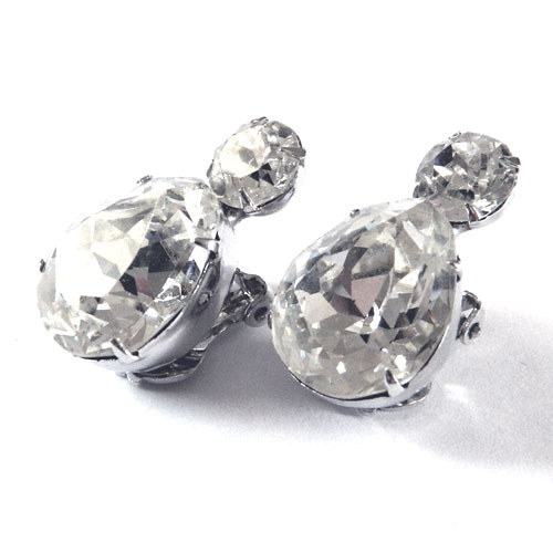 1950's Eisenberg rhinestone earrings