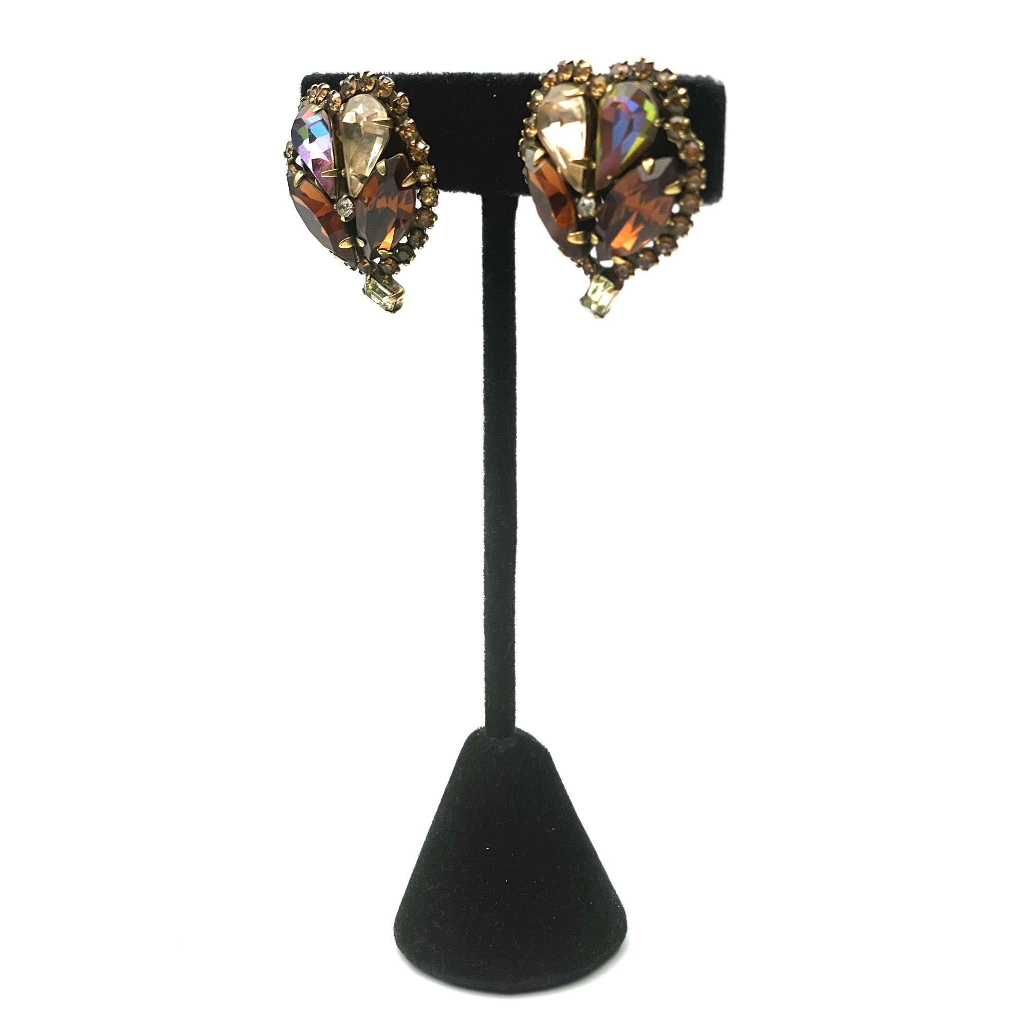 1950s Vendome rhinestone earrings