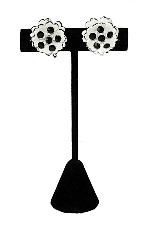 Black and white earrings