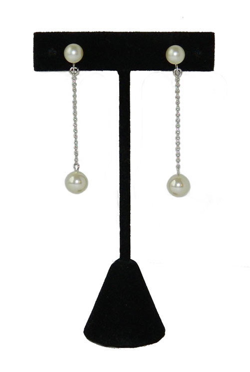 1950's pearl drop earrings