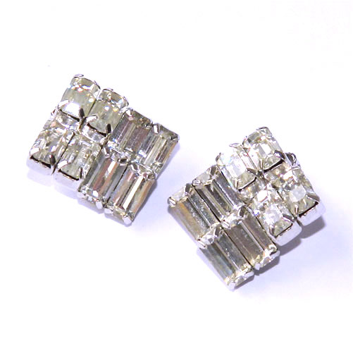 1950's Weiss rhinestone earrings
