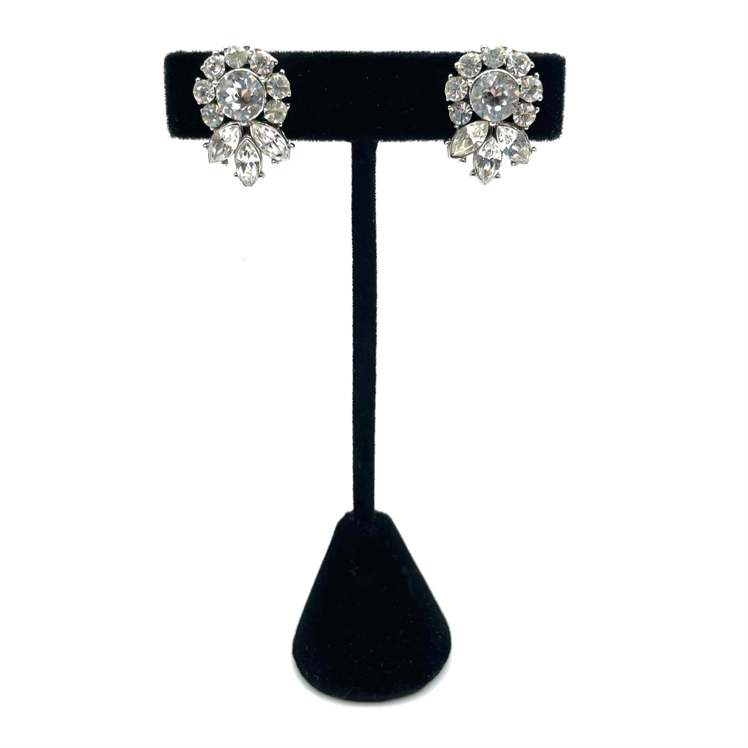 Trifari rhinestone earrings