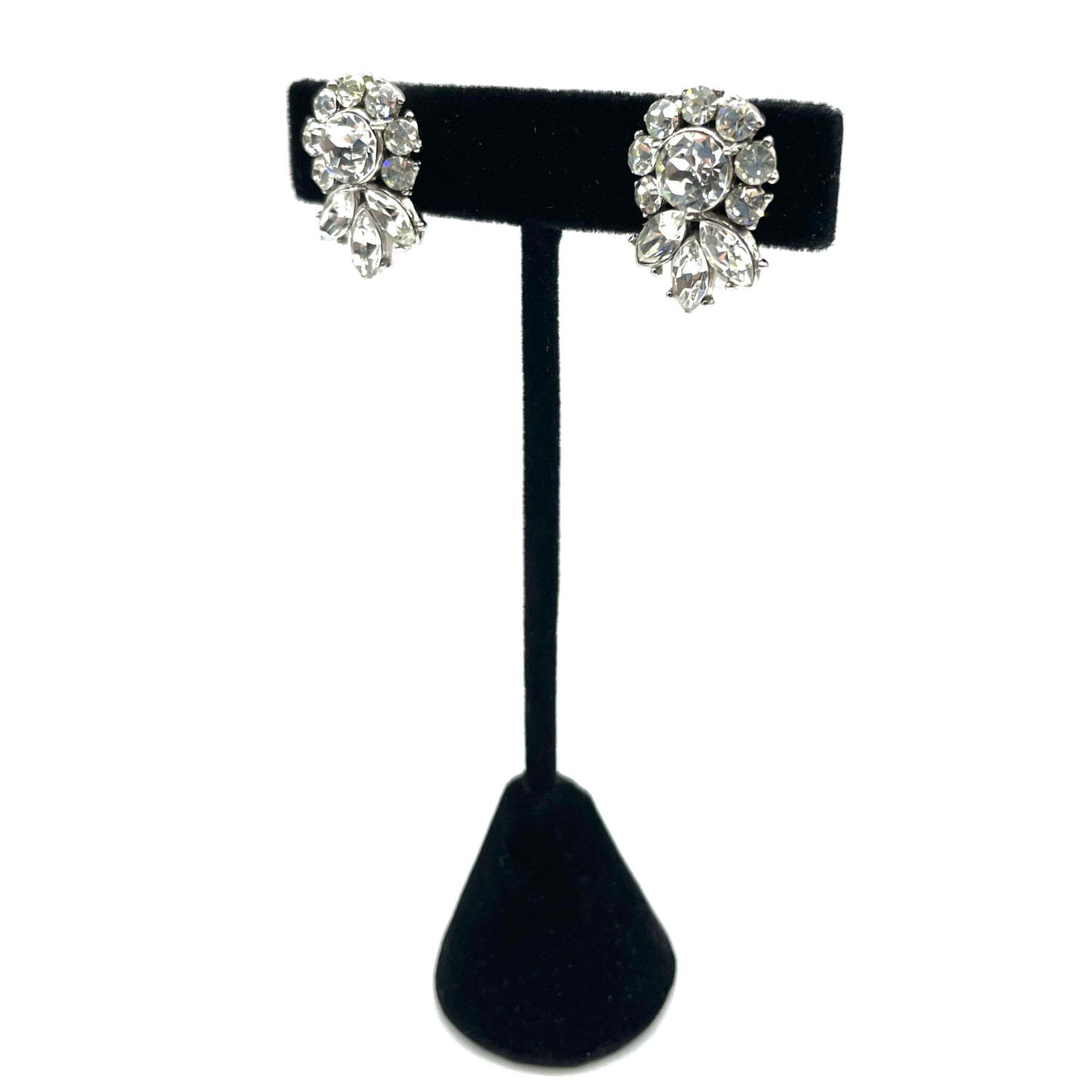 Trifari rhinestone earrings
