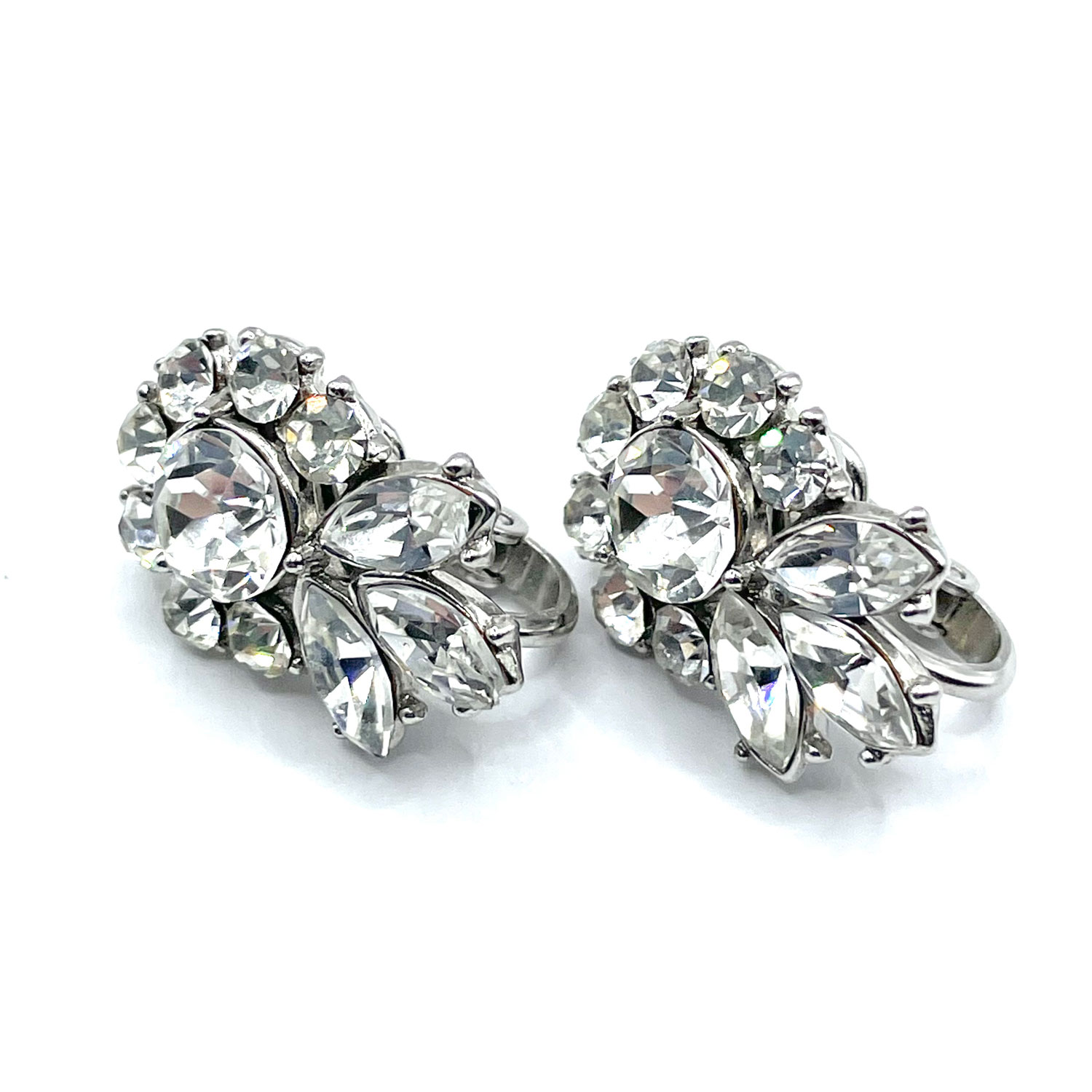 Trifari rhinestone earrings