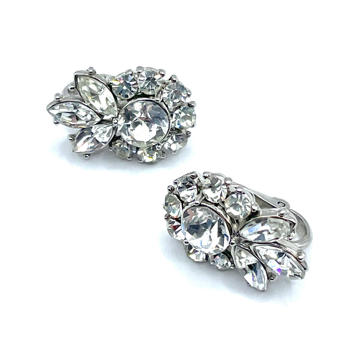 Trifari rhinestone earrings