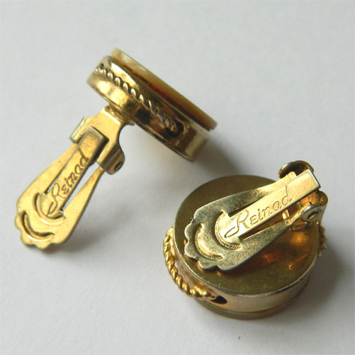 1950's mother of pearl earrings