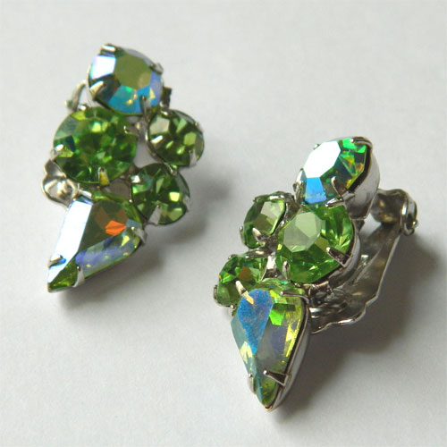 1950's Weiss rhinestone earrings