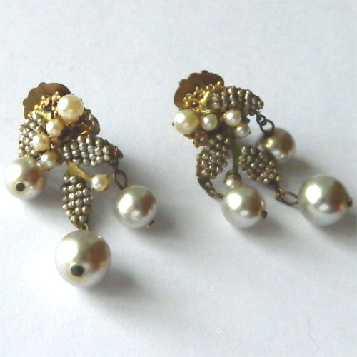 1950's Miriam Haskell earrings