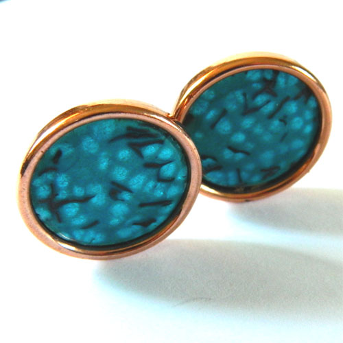 1950's enameled copper earrings by Matisse